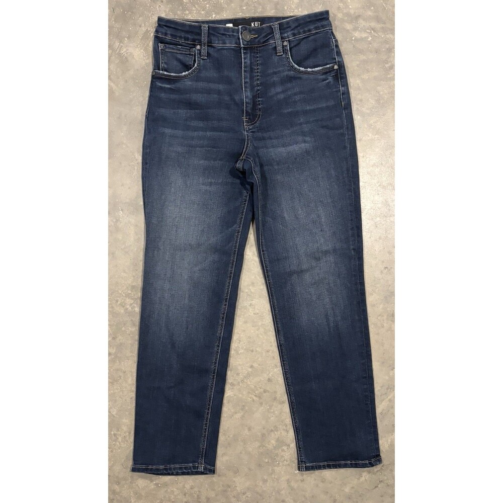 Kut from the Kloth Womens Jeans 0 Elizabeth Fab Ab Straight Leg Crop High Rise